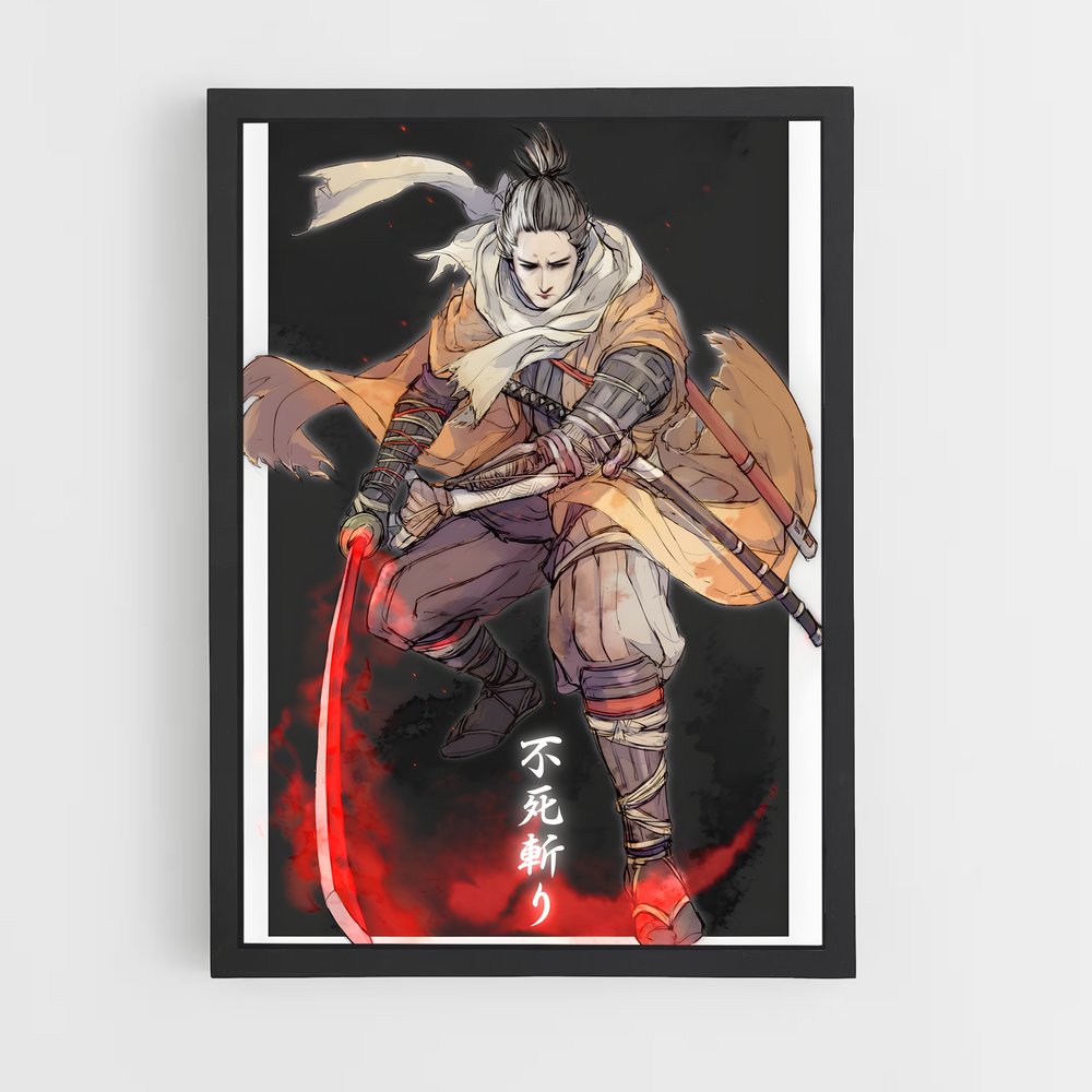Poster Flame of the Wolf – affiche Sekiro (vue 2)